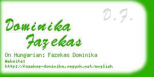 dominika fazekas business card